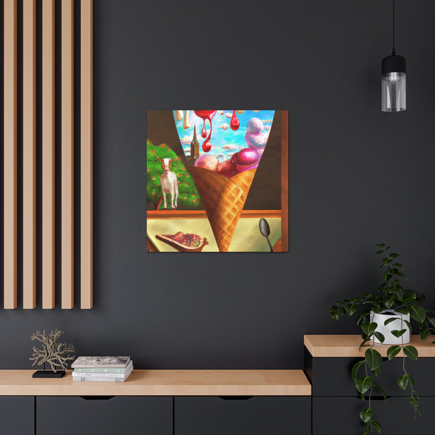 "Ice Cream Dreamscape" - Canvas