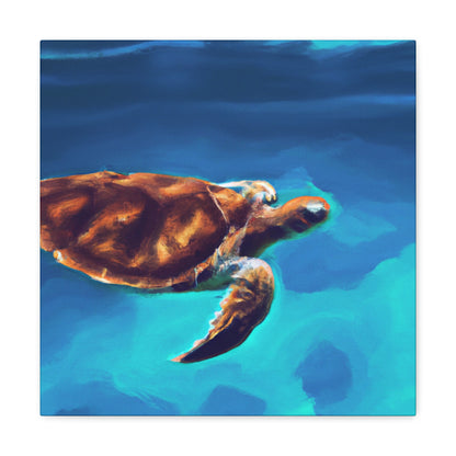 "Blue Sea Turtle MTN" - Canvas