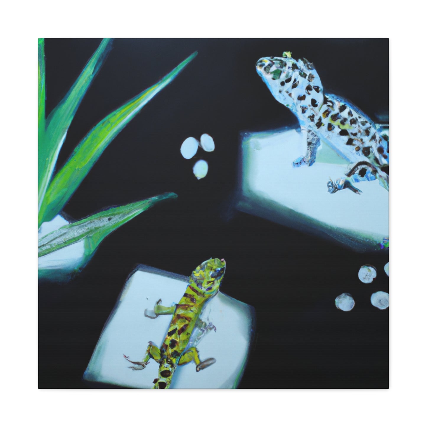 Gecko in Starlight Dream - Canvas