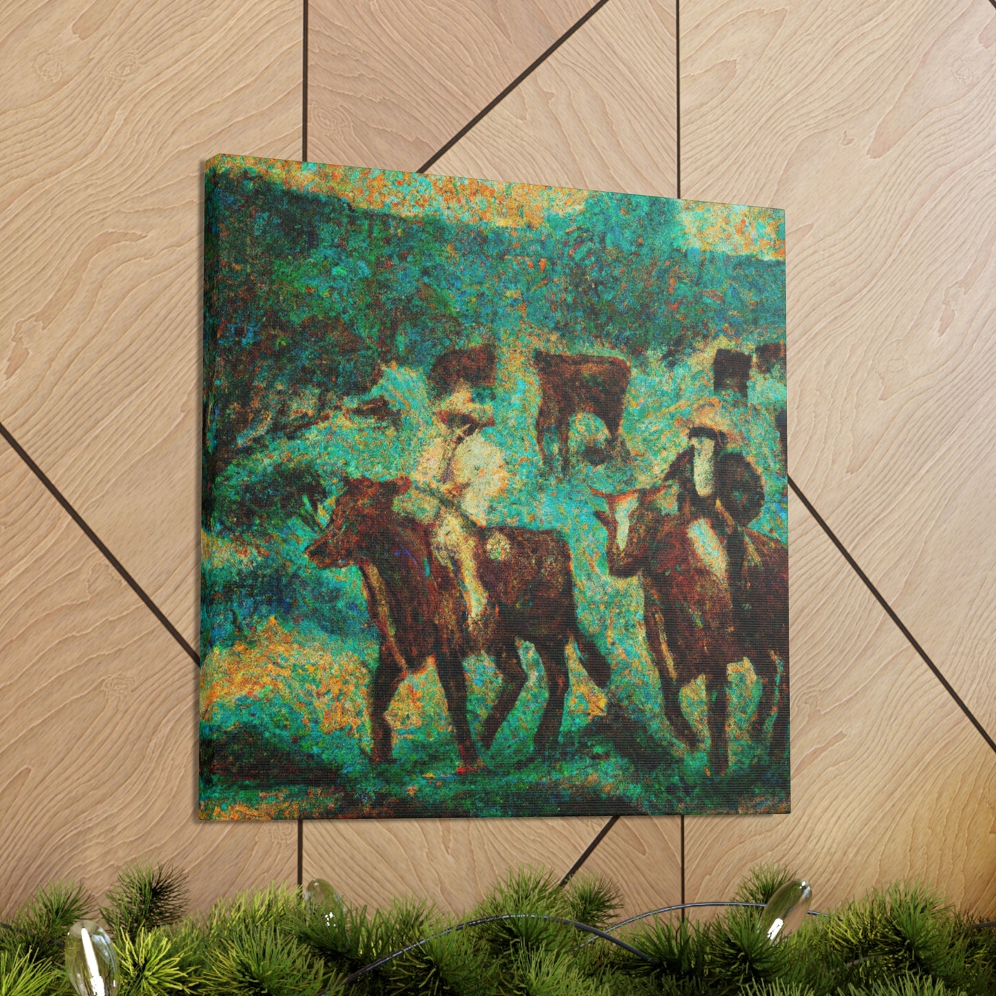 "Herd of Cattle Drive" - Canvas