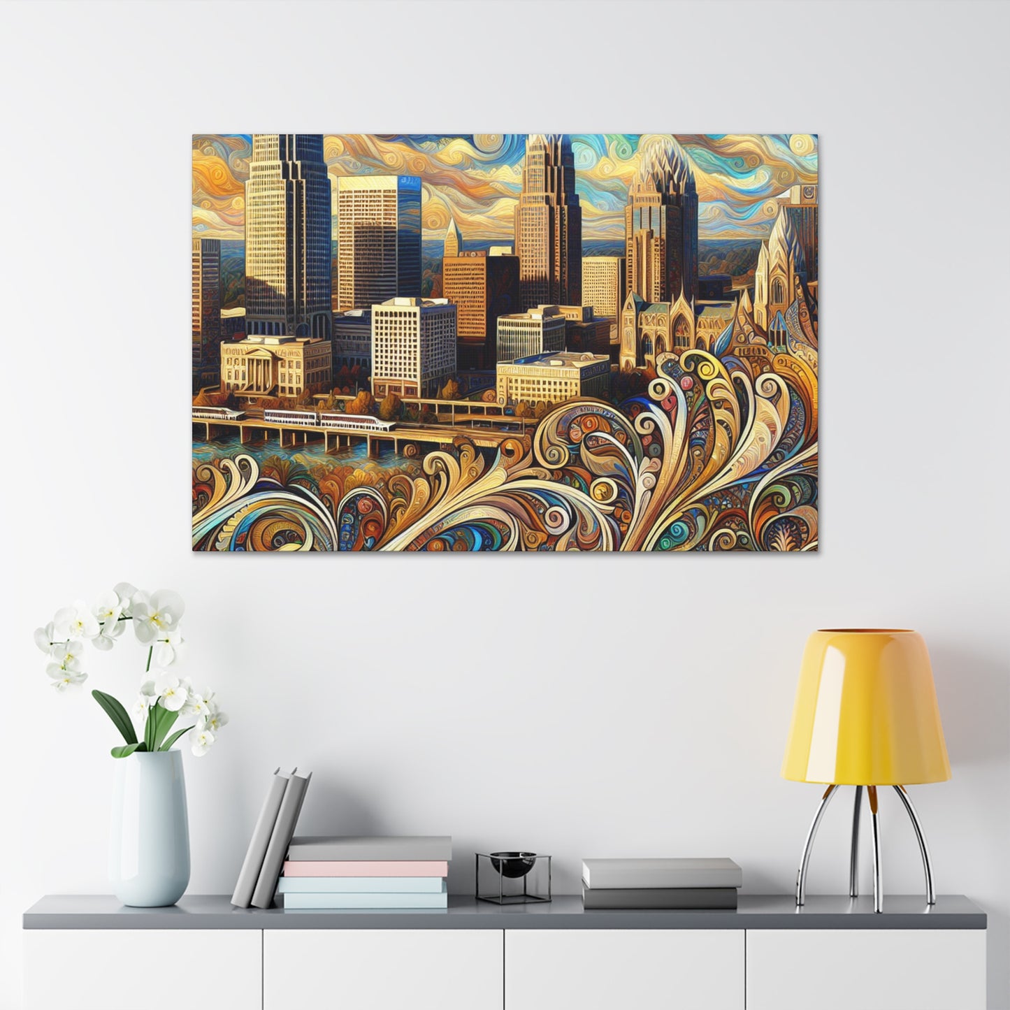 "Vibrant City Spectrum" - Canvas