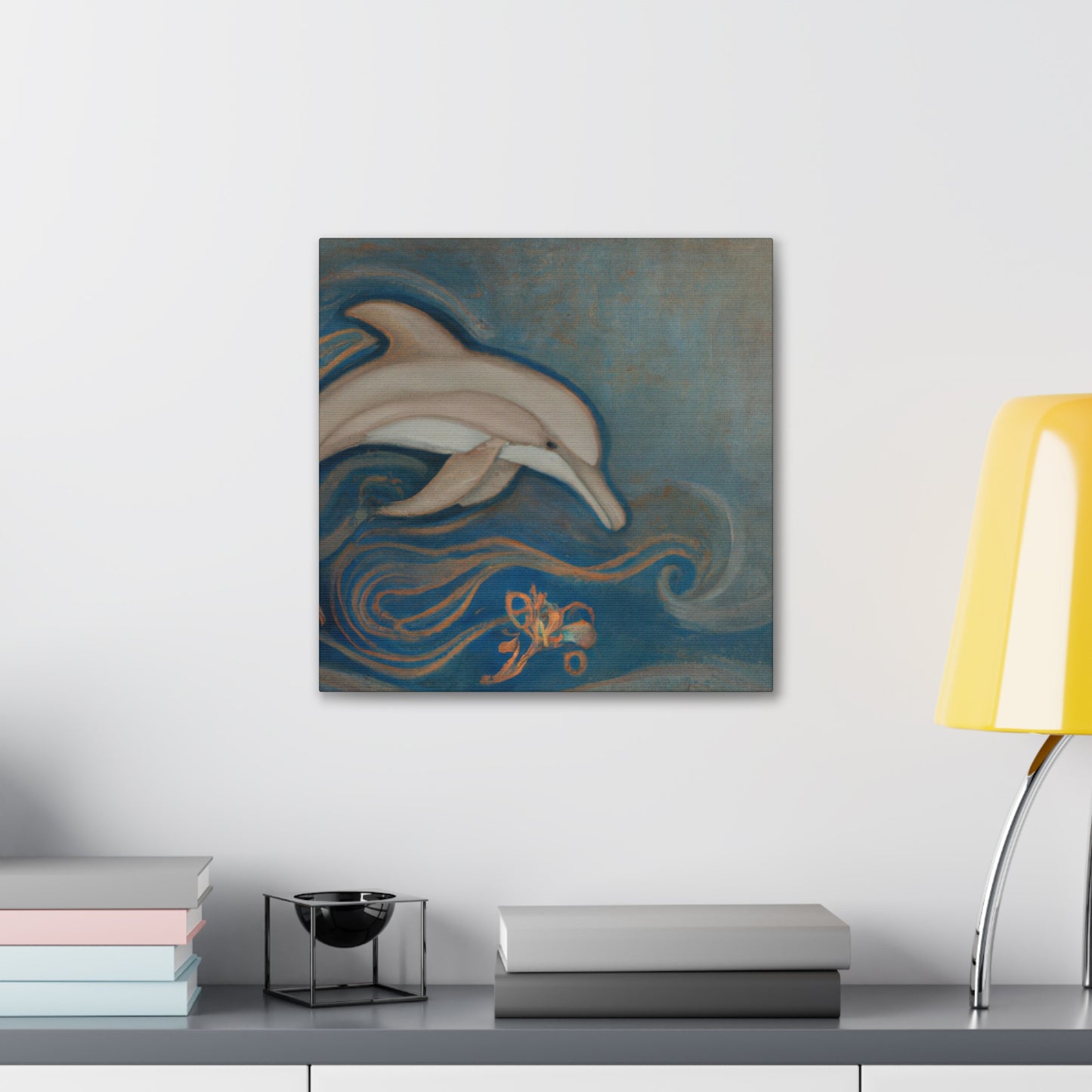 "Dolphins at Sunrise" - Canvas