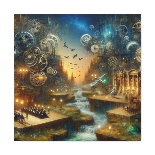 Whirling Steam Serenade - Canvas