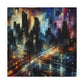 Midnight Metropolis Mosaic - Canvas