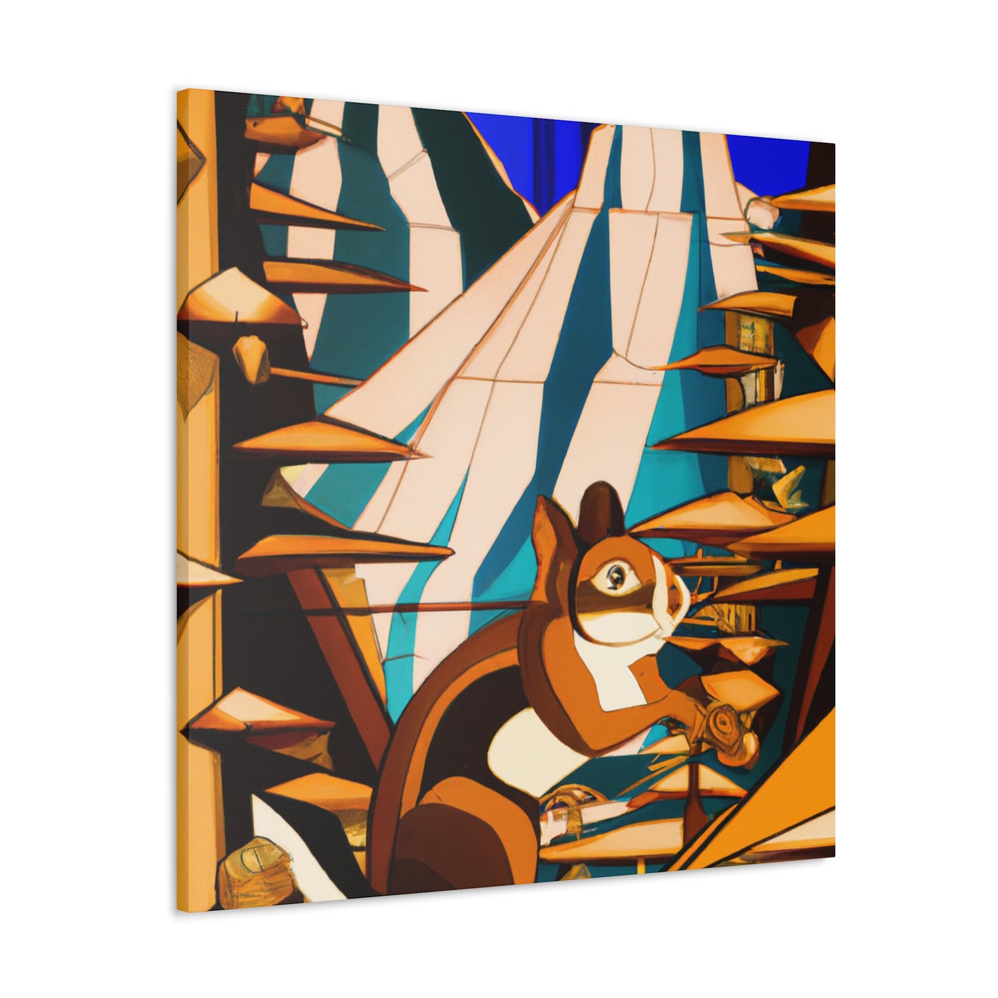 "Chipmunk's Deco Dance" - Canvas