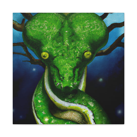 Green Tree Slithers. - Canvas