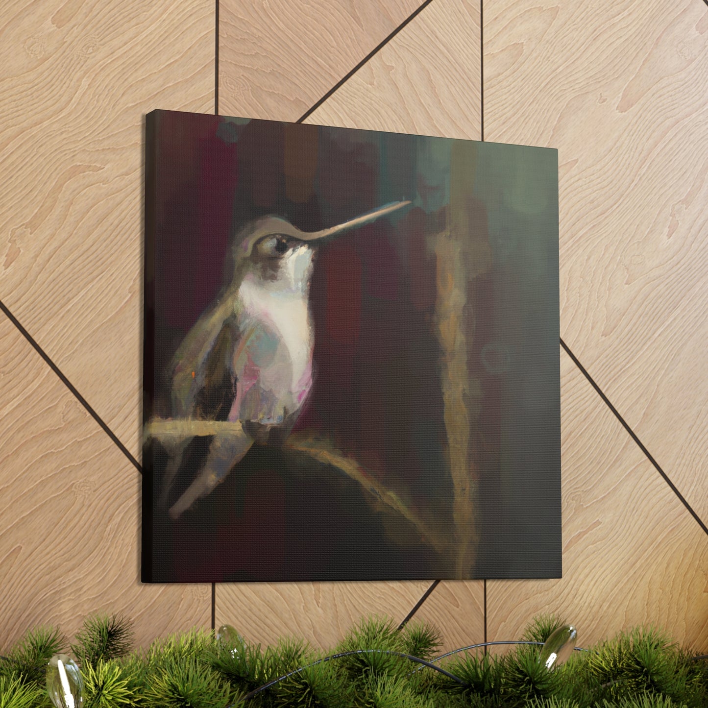 "Hummingbird in Expressionism". - Canvas