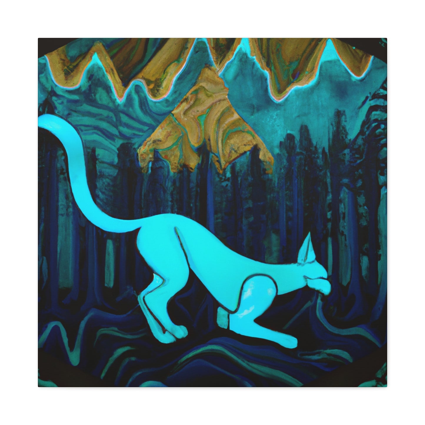 Cougar in Motion Art - Canvas