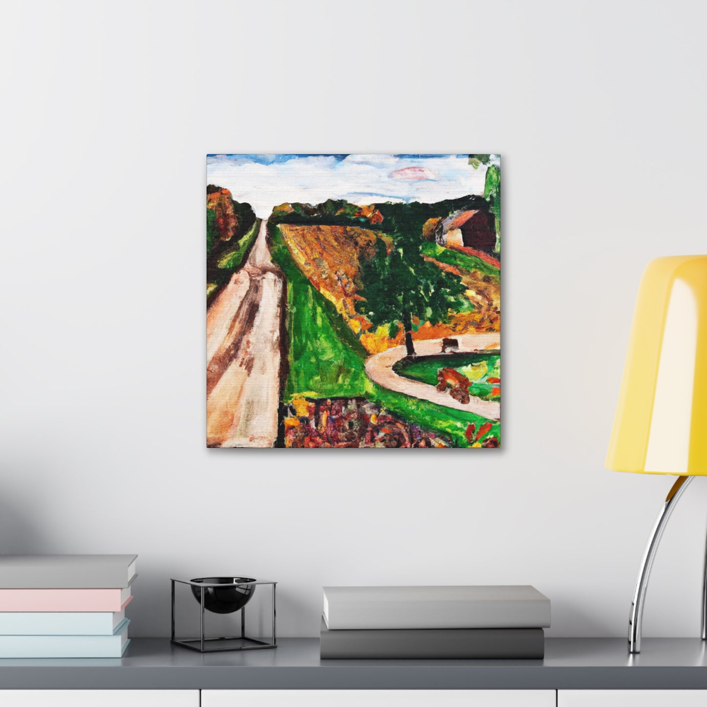 "Rural Roadscape Painting" - Canvas