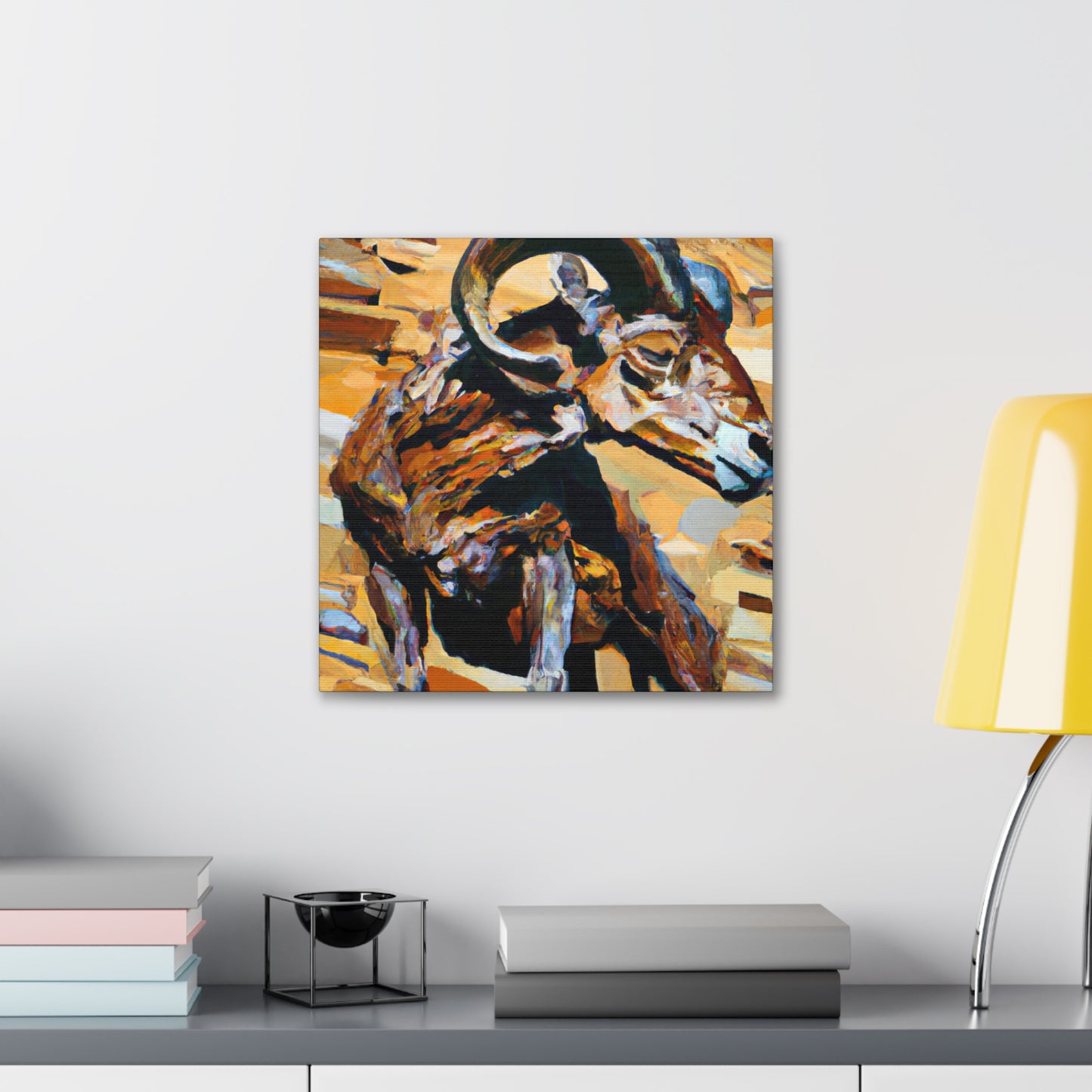 "Majestic Bighorn Migration" - Canvas