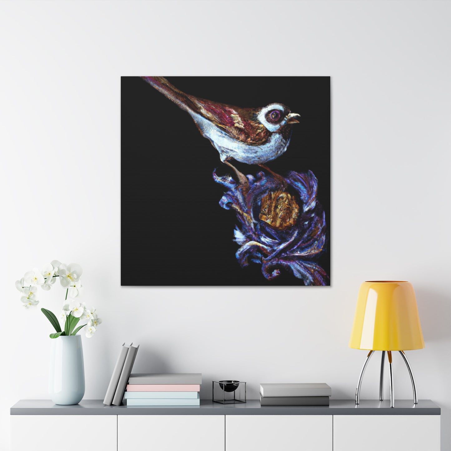 "Song Sparrow Delightful Singing" - Canvas