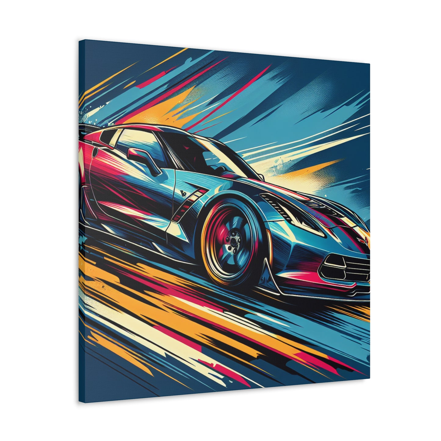 "Revving Timeless Steel Beauty" - Canvas