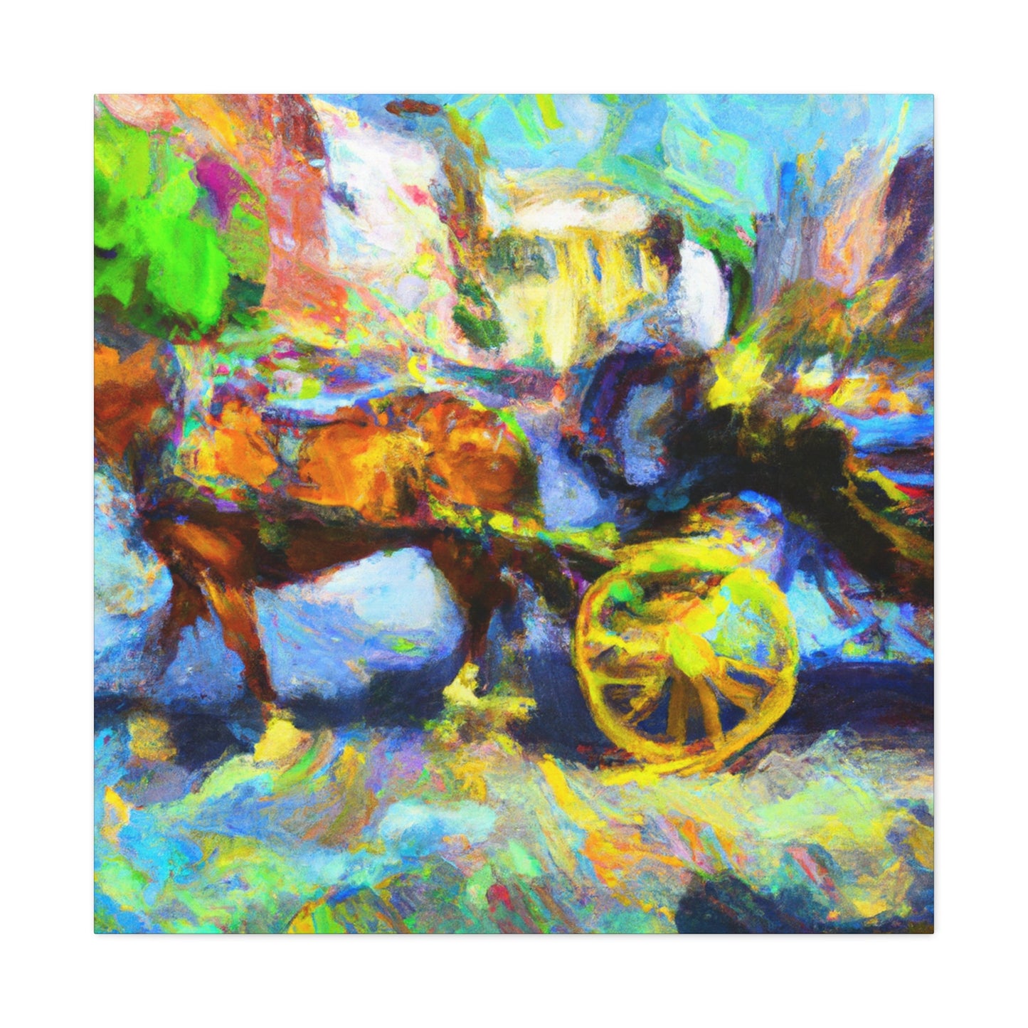 "A Joyful Carriage Ride" - Canvas