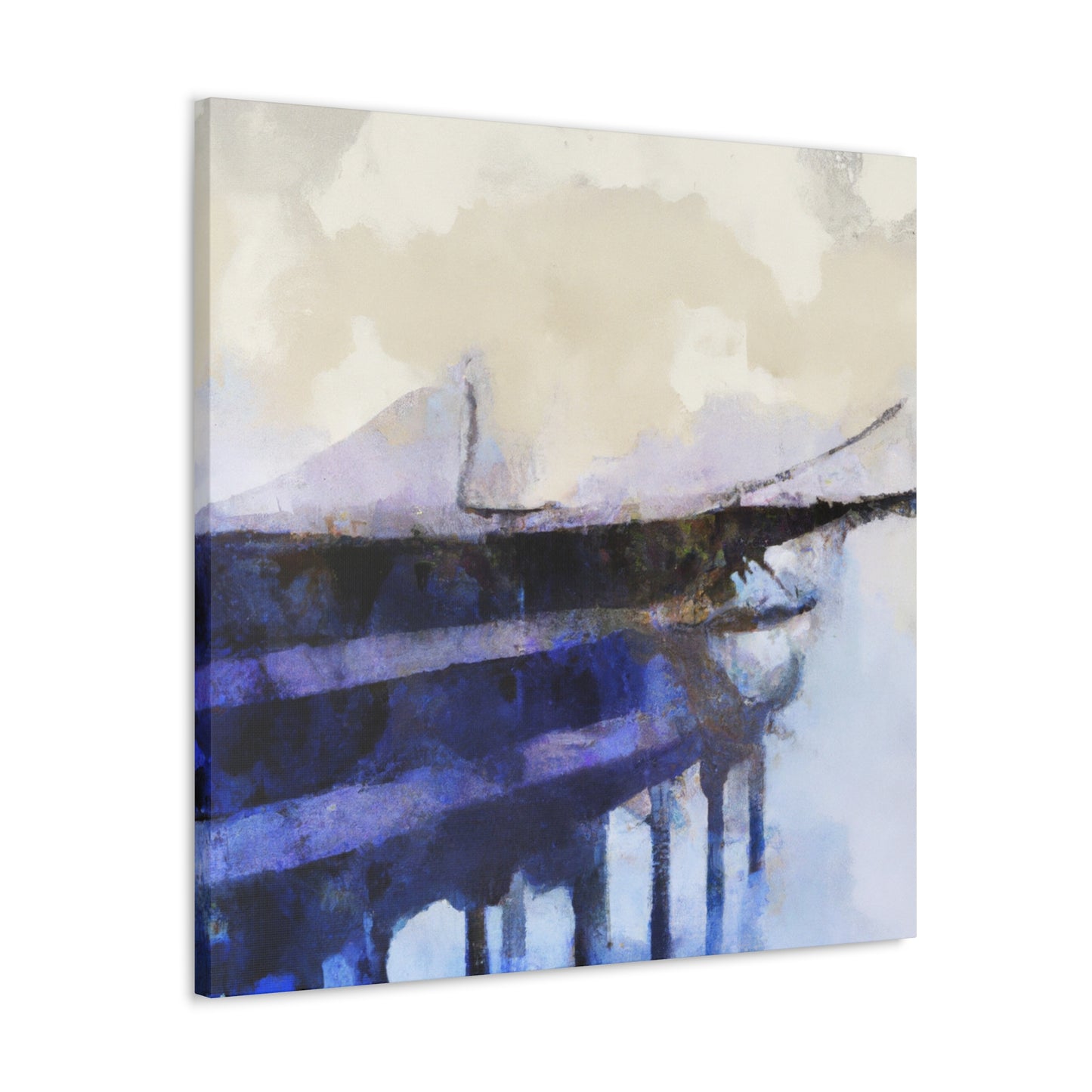 Pier in Reflection. - Canvas