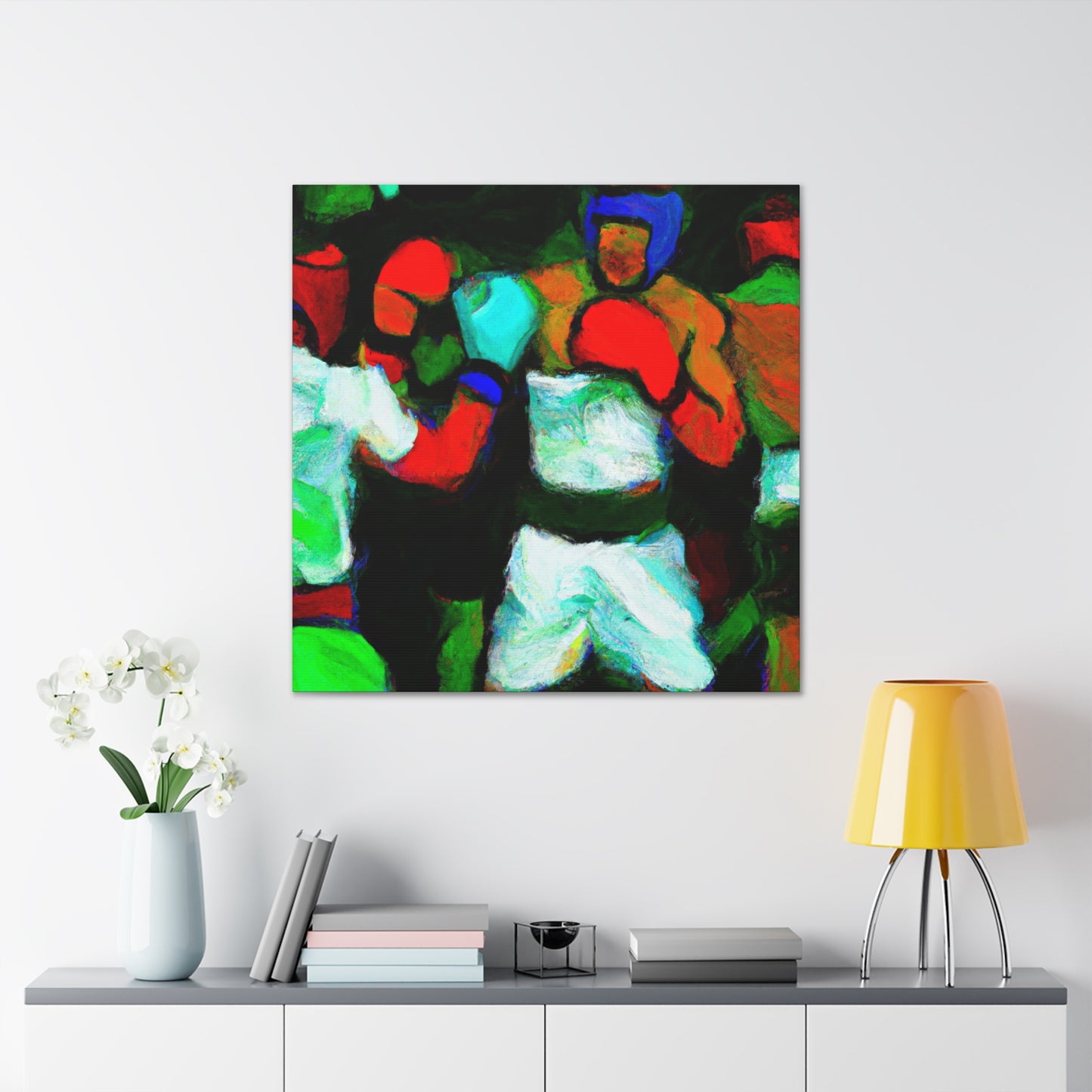 Boxing at Dusk. - Canvas