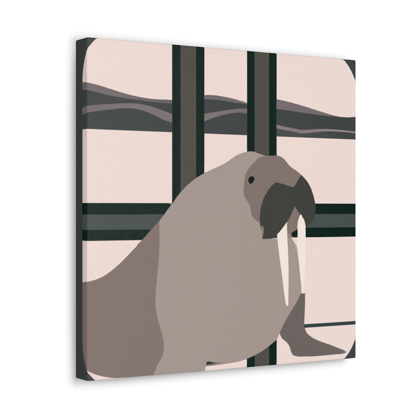 "Walrus in Art Deco" - Canvas