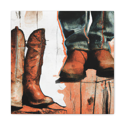 Boots in Motion Painting - Canvas