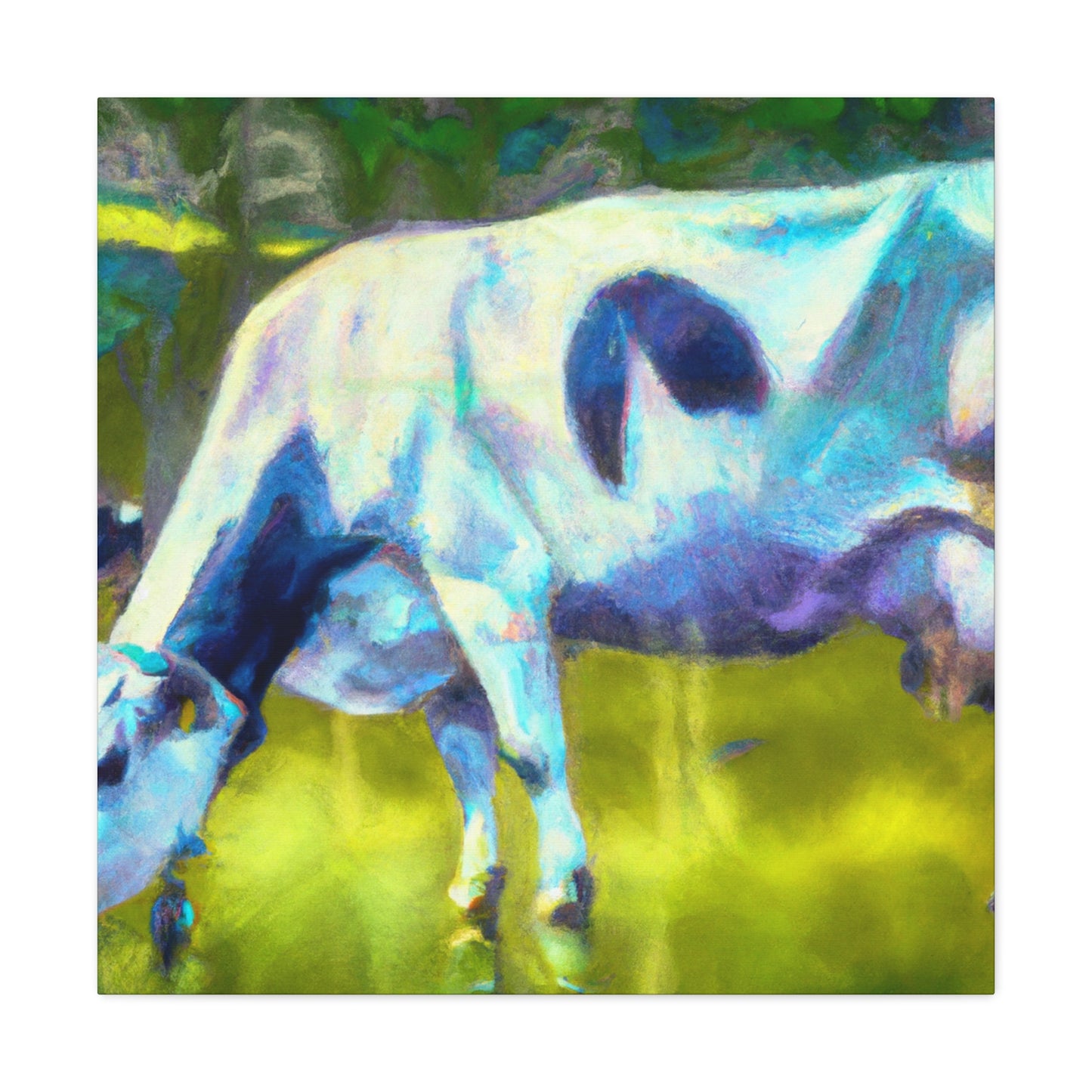 Mooing in Moonlight - Canvas