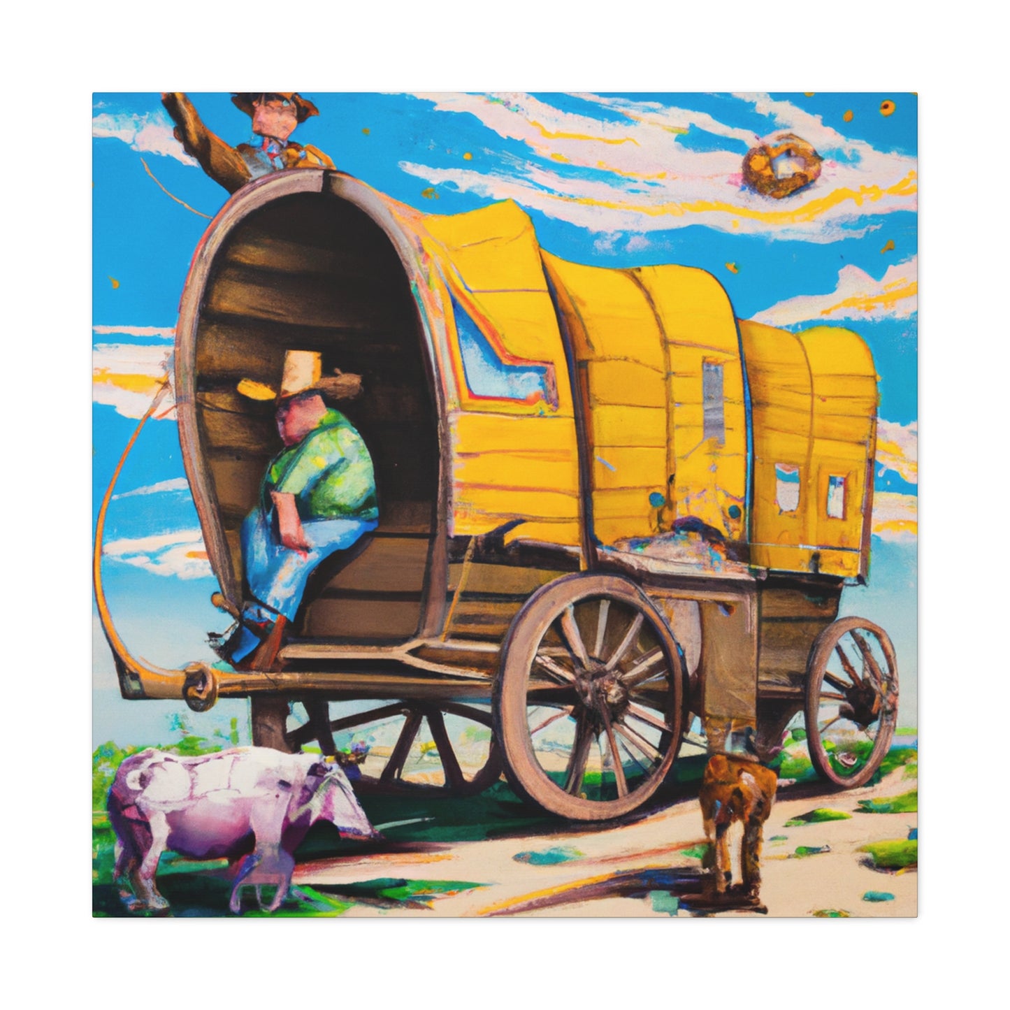 "Wagon of Reflection" - Canvas