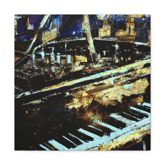 "Piano in Moonlighting" - Canvas