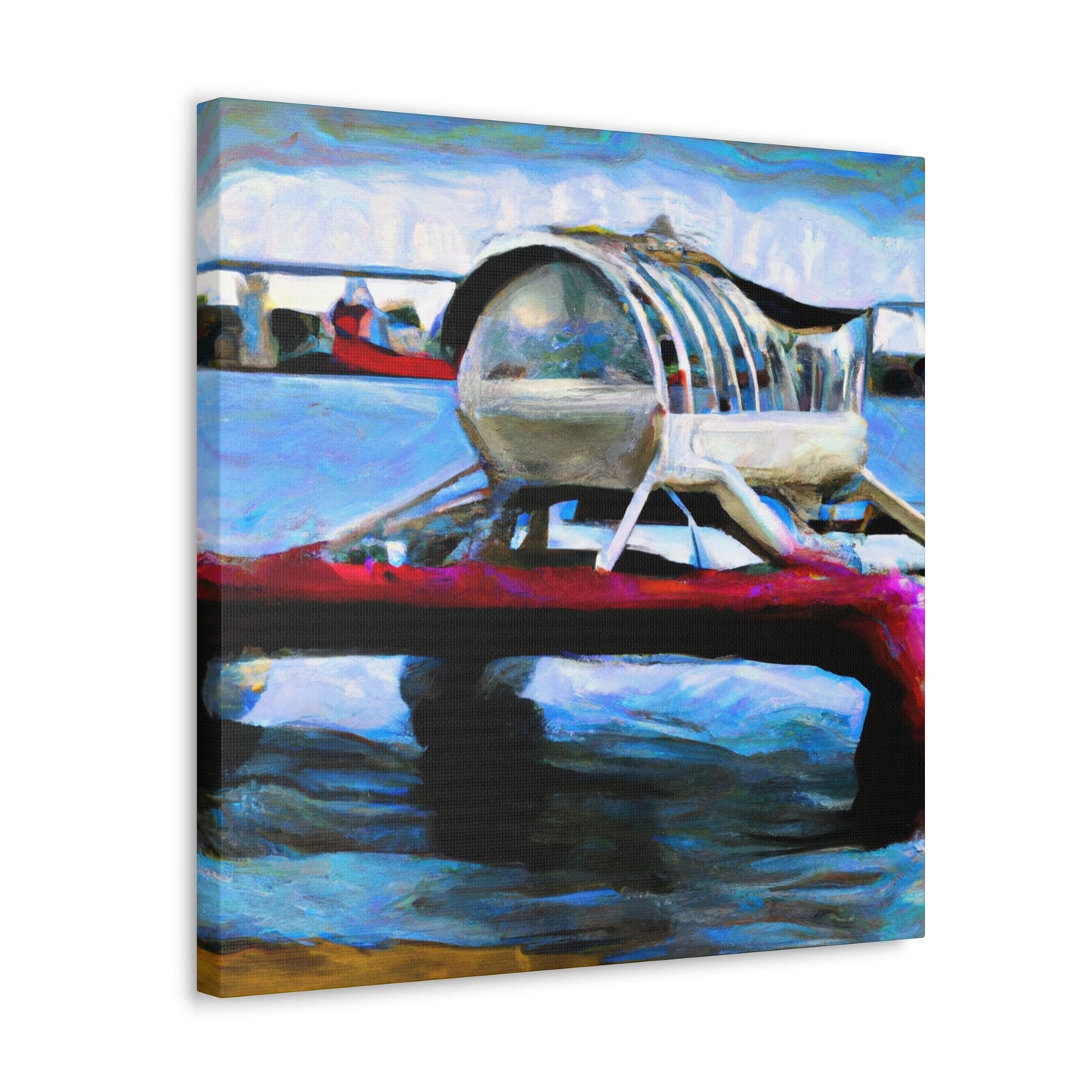 "Pontoon Boat Mirages" - Canvas