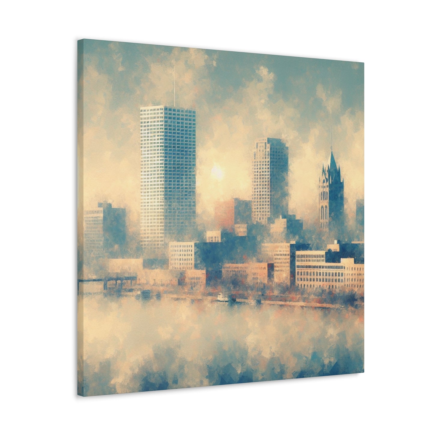 "Urban Tranquility: Milwaukee Minimalism" - Canvas