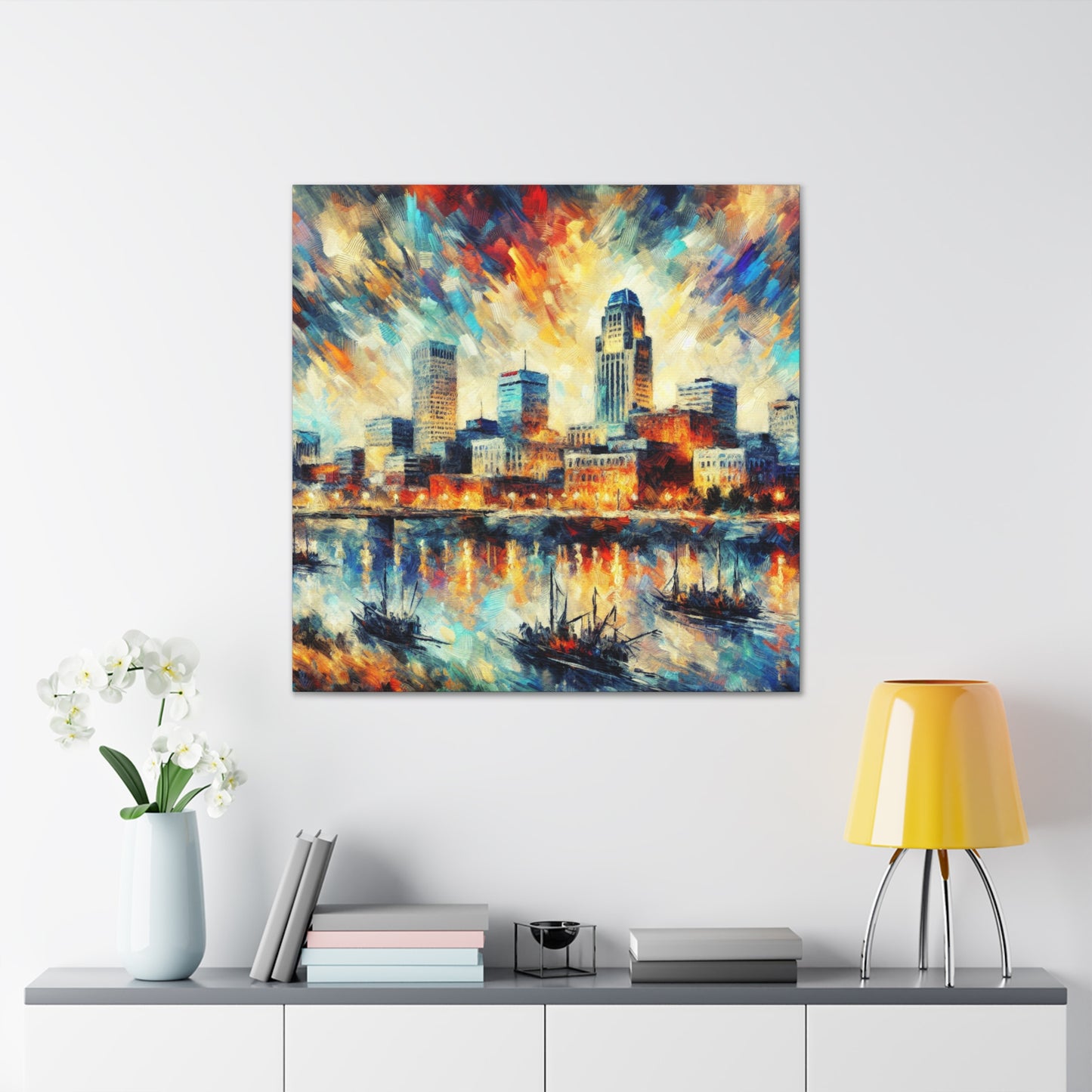 "Omaha's Dappled Riverbanks" - Canvas