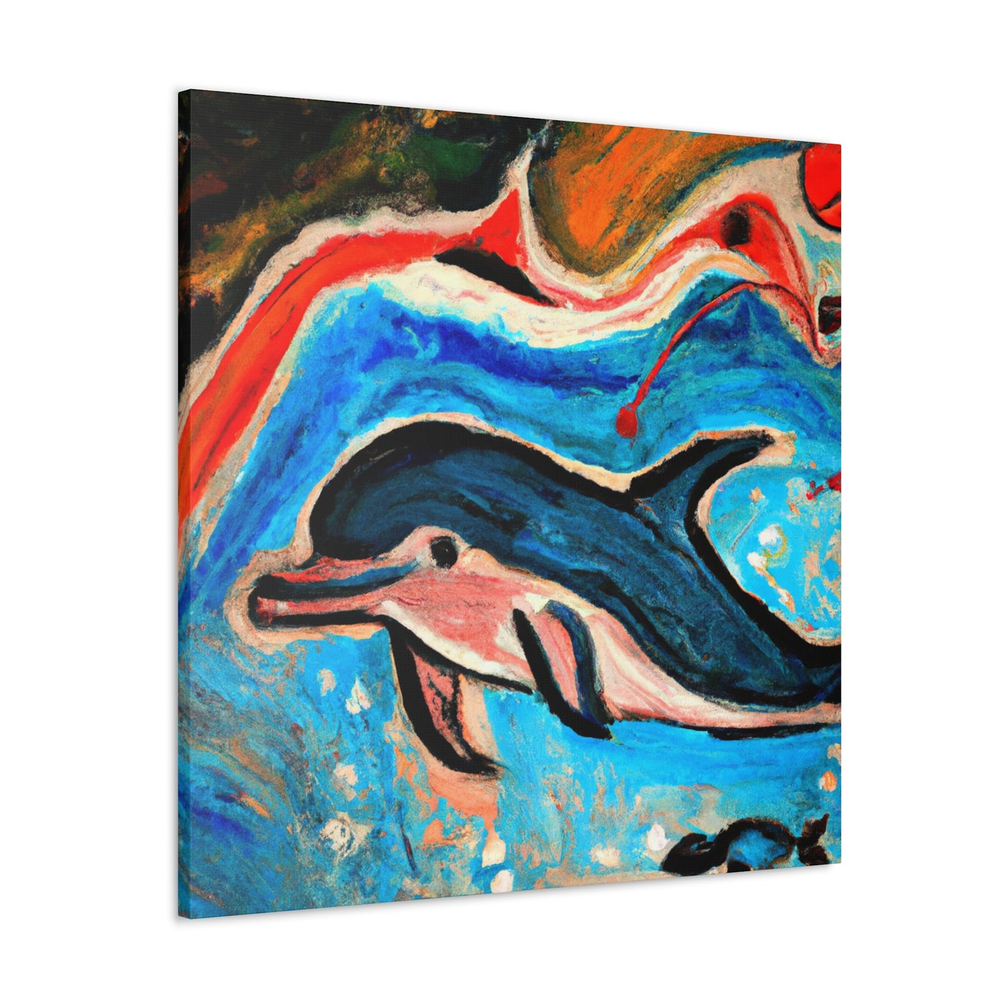 "Dolphins in the Sunset" - Canvas