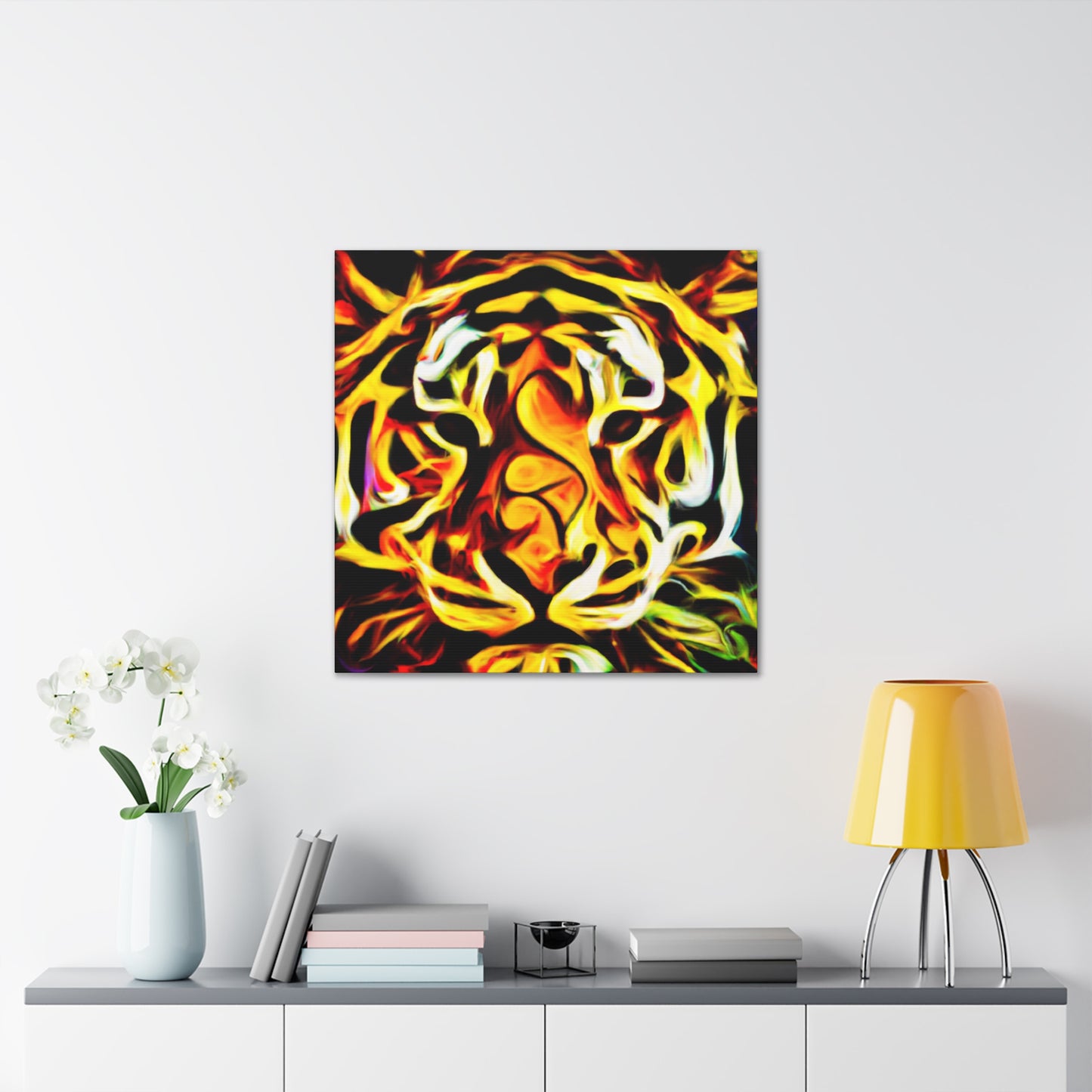 "Striking Tiger Portrait" - Canvas