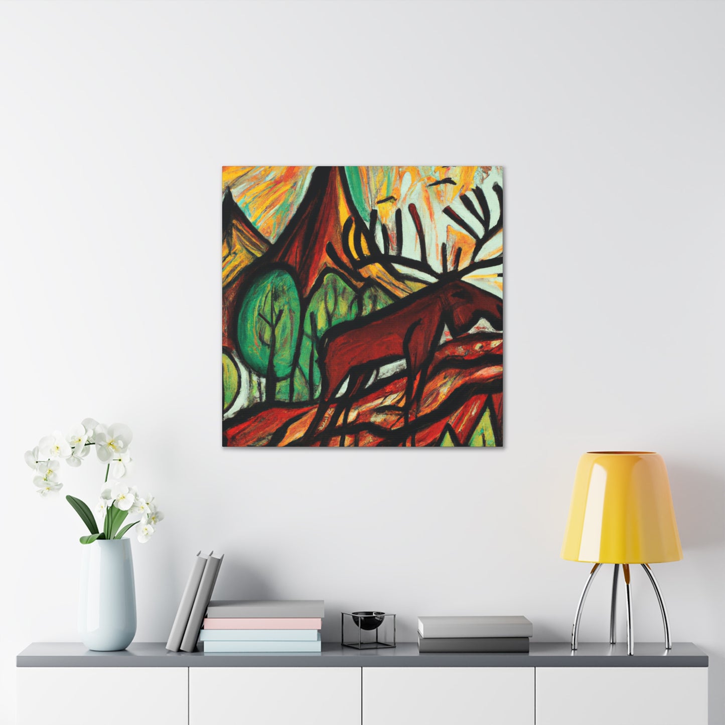 "Elks of the Wilderness" - Canvas