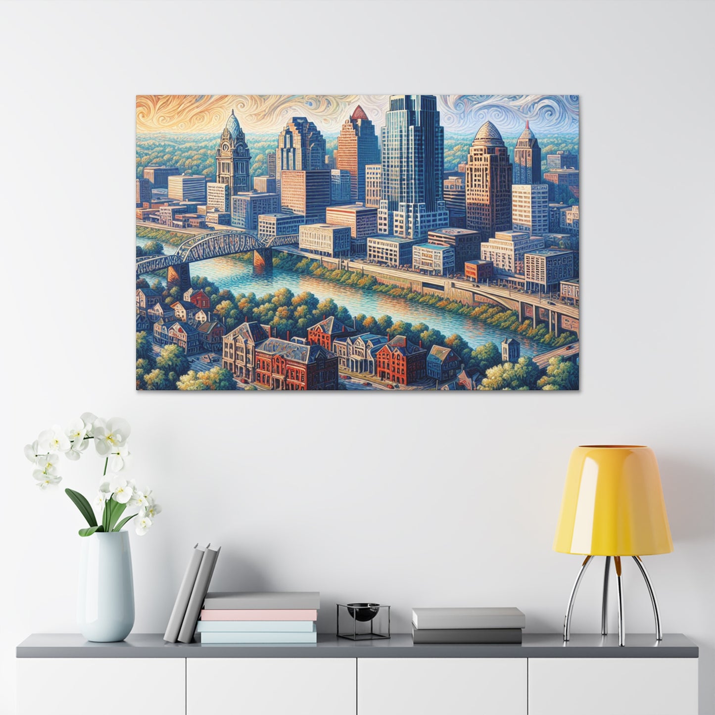 "Gilded Ohio Horizons" - Canvas