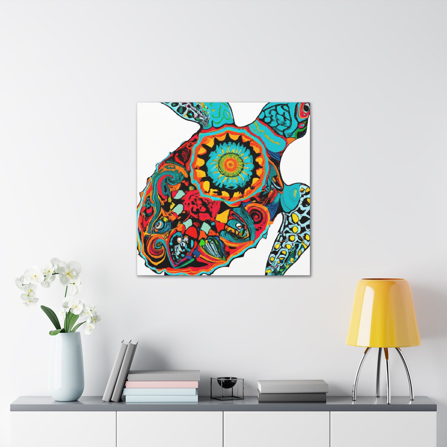 "Sea Turtle Groove Scene" - Canvas