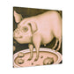 Pig with Grandeur. - Canvas