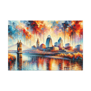 "Cityscape of Cincinnati" - Canvas