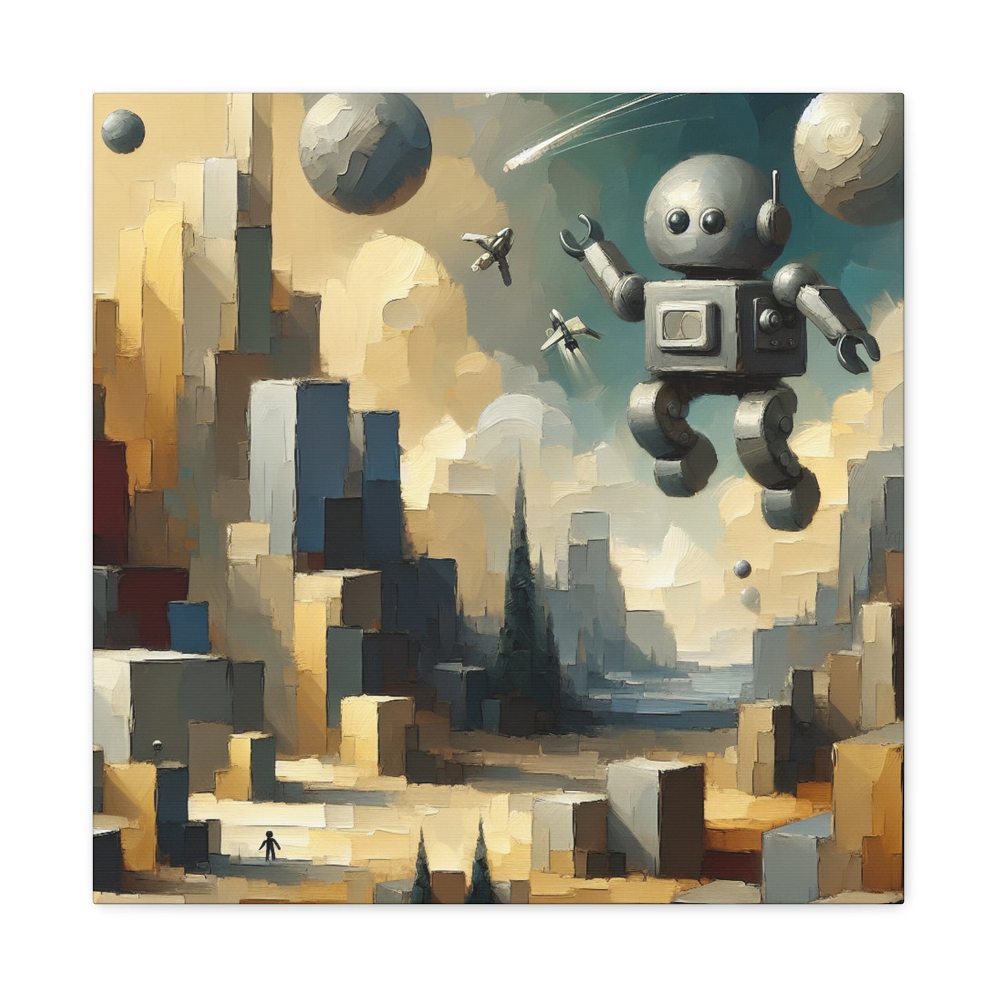 "Robotic Cosmic Wonderland" - Canvas