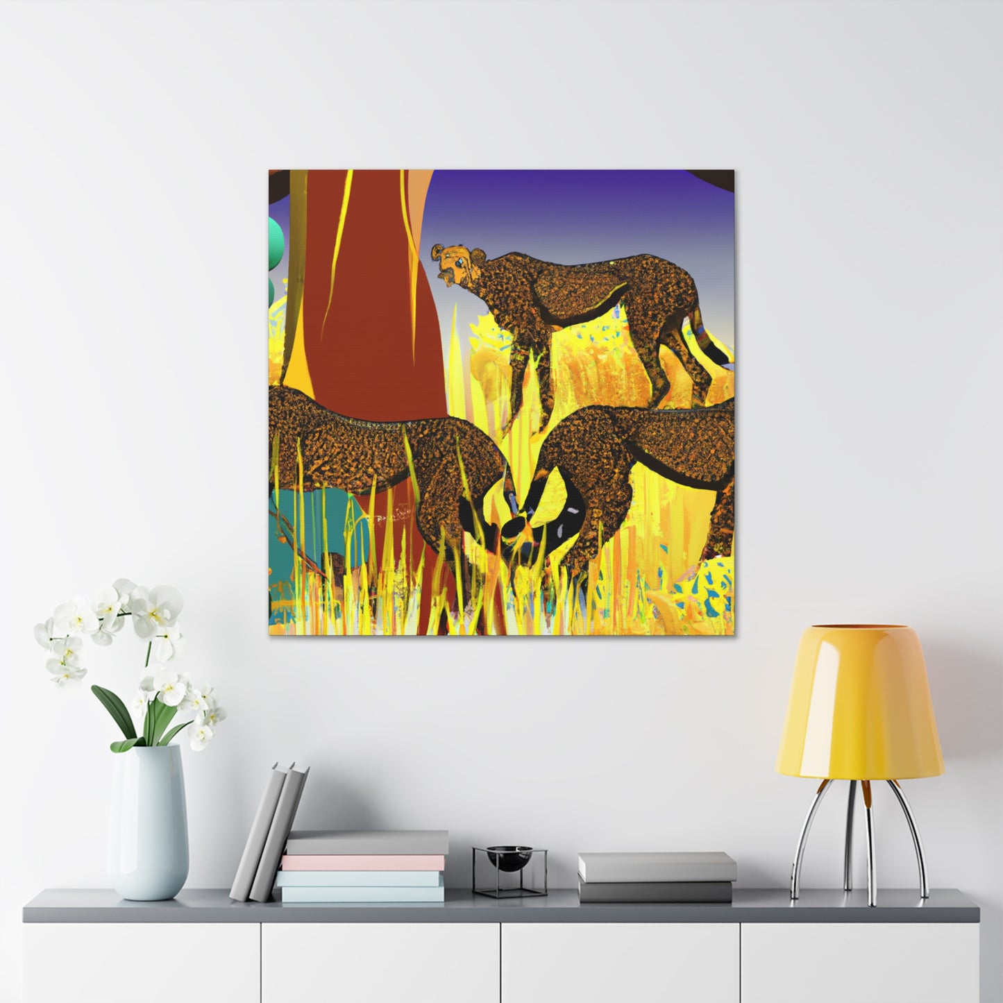 "Cheetah Sprints Sparkle" - Canvas