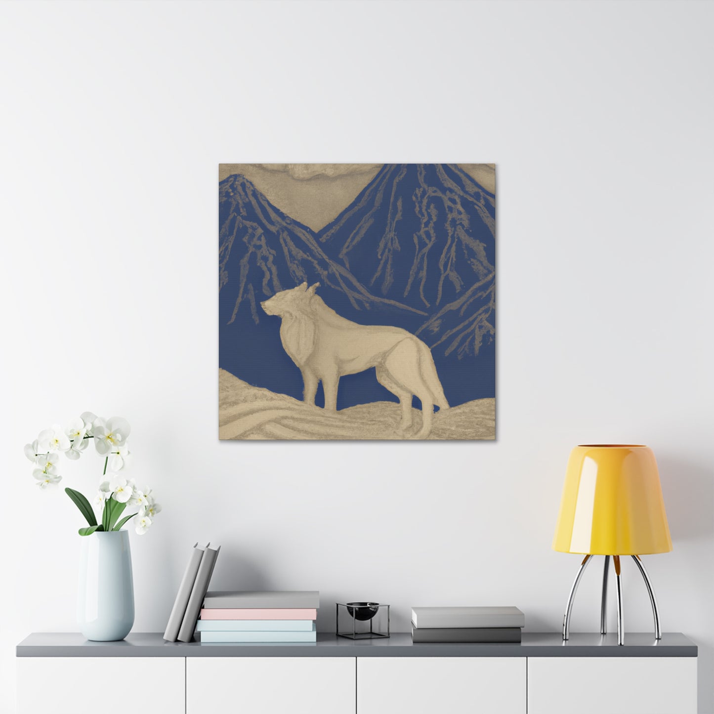 "Wolf in Moonlight Gloaming" - Canvas