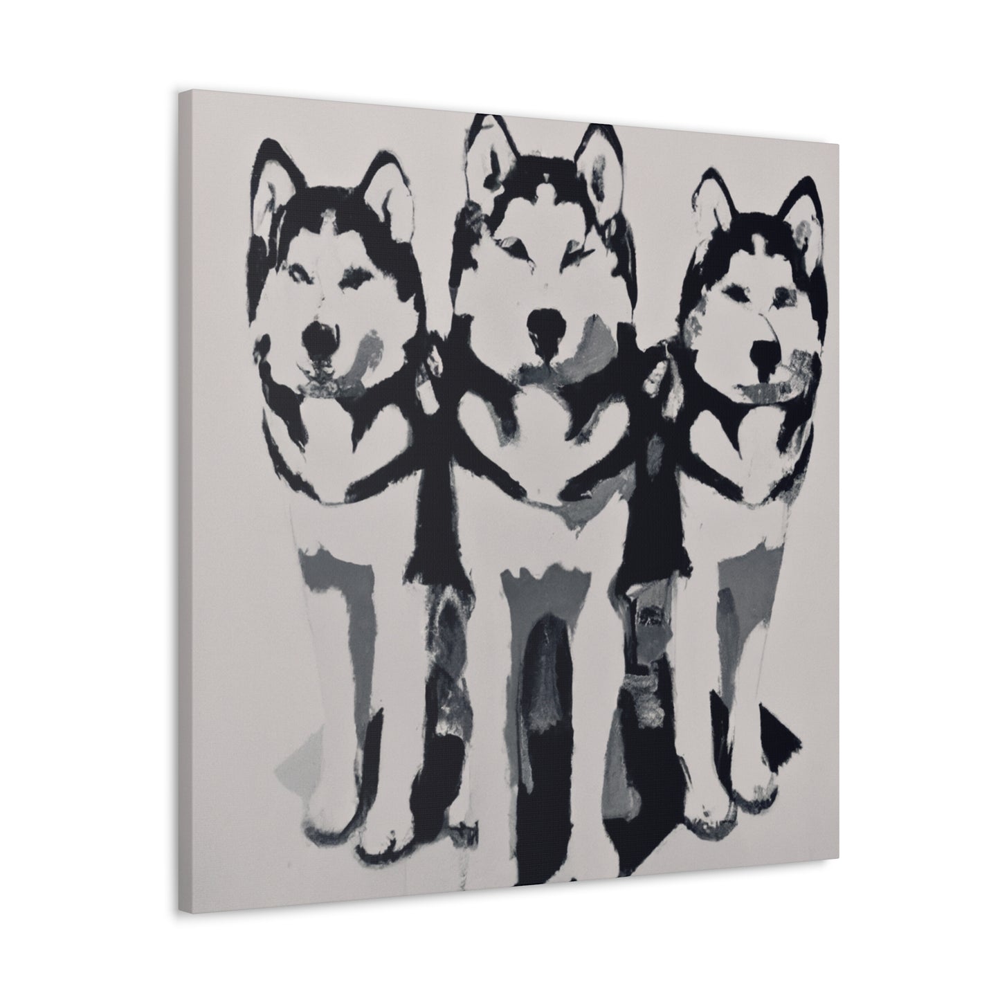 "Huskies in Art Deco" - Canvas