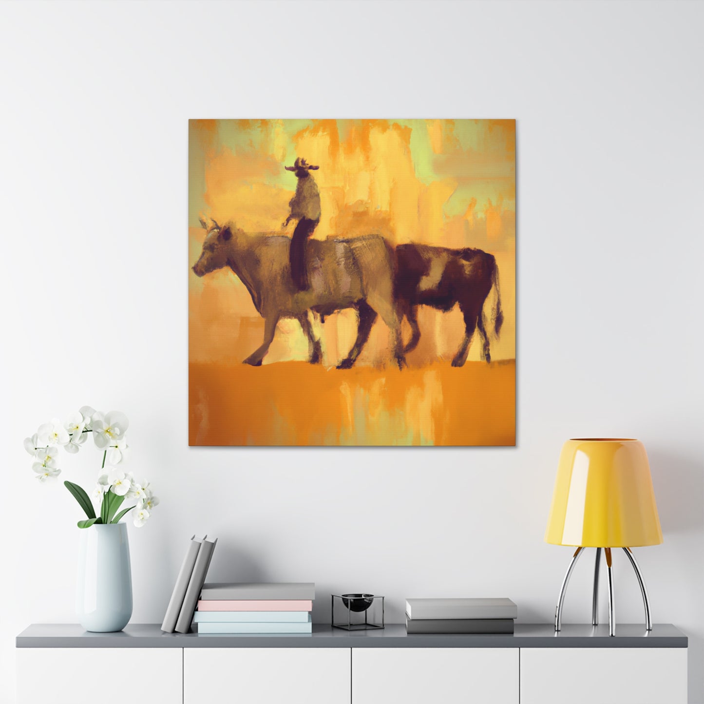 Cattle Drive Epic Scene - Canvas