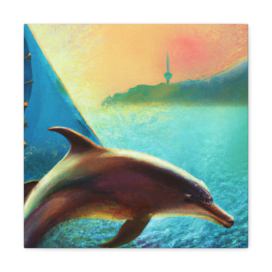 "Dolphin's Surreal Dream" - Canvas