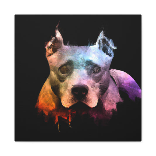 Pitbull in Candlelight - Canvas