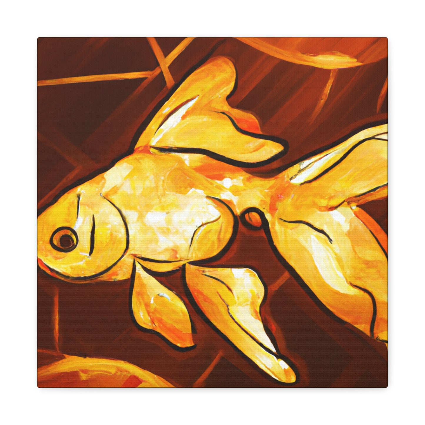 "Golden Glimmer of Goldfish" - Canvas