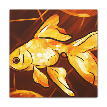 "Golden Glimmer of Goldfish" - Canvas