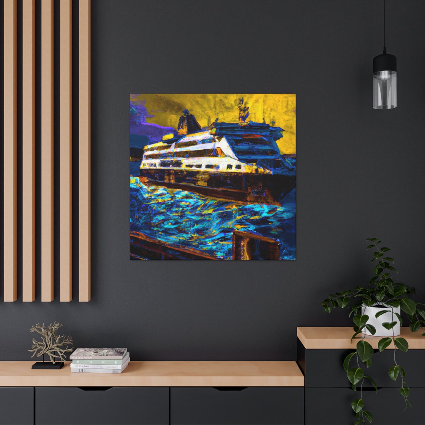 Ferry Through Time Art - Canvas