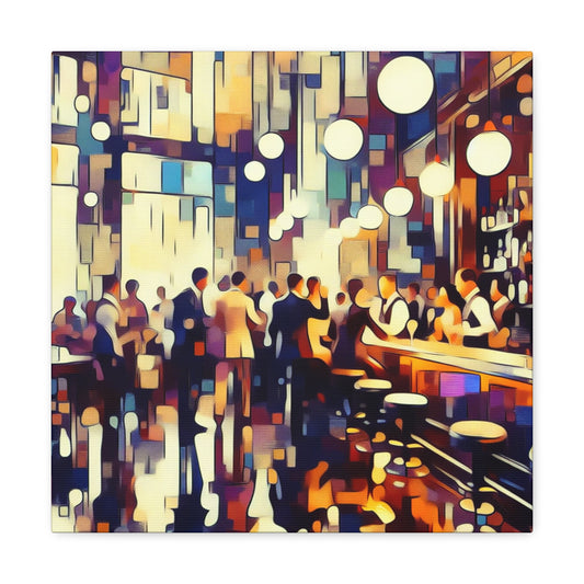 "Retro Revelry Unveiled" - Canvas