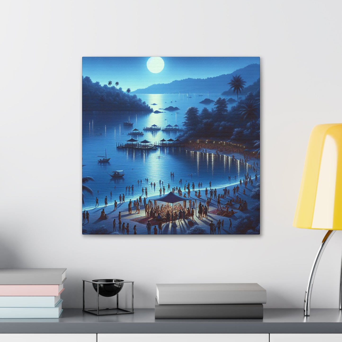 "Midnight Coastal Revelry" - Canvas