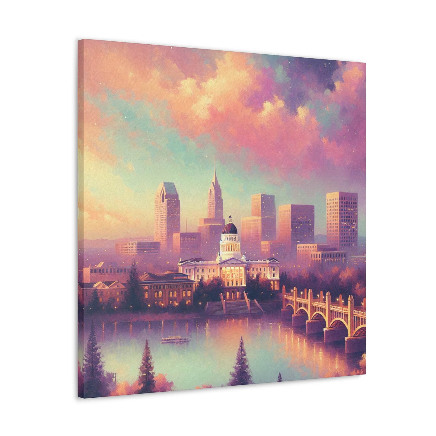 "Golden City Awakening" - Canvas