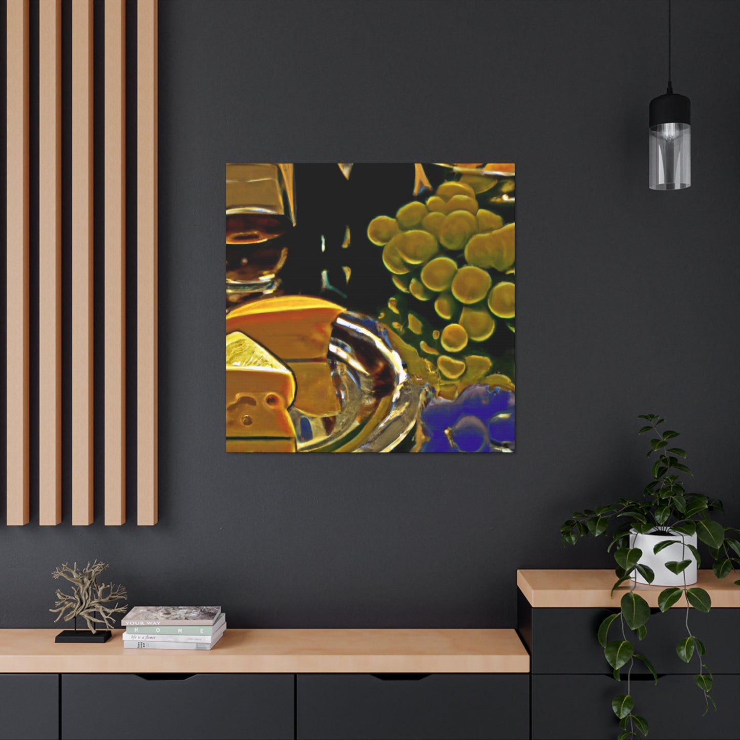 "Cheese and Grapes Abound" - Canvas