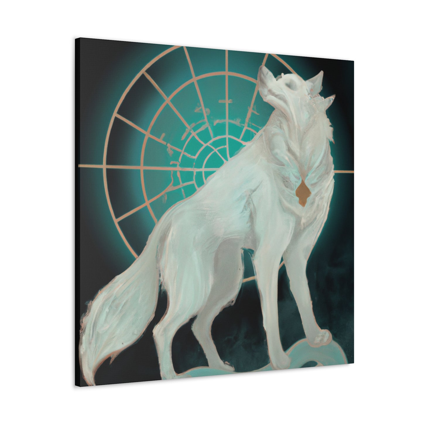 "Arctic Wolf in Deco" - Canvas