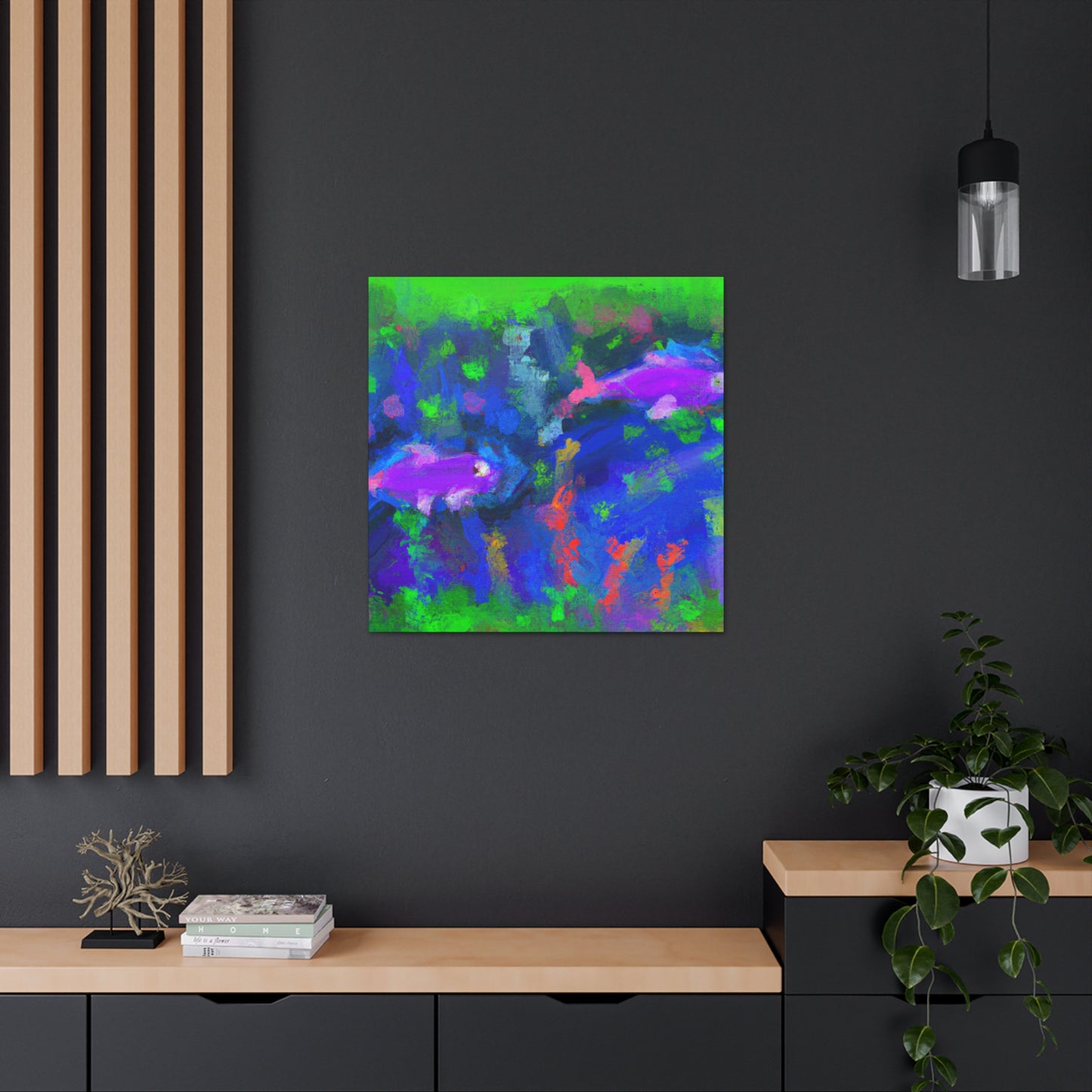 "Neon Tetras Expeditionary". - Canvas